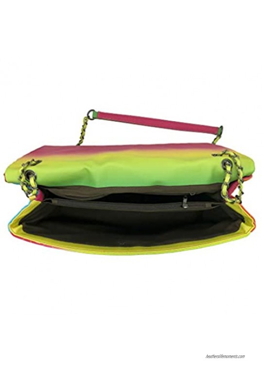 Color Graffiti Printed Shoulder Big Bags Fashion Large Travel Bags Women Luxury Chain Handbags (Large size)