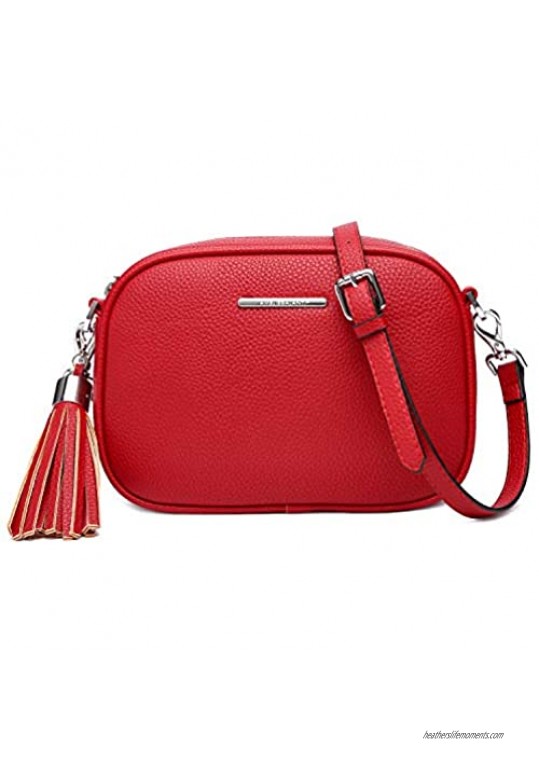 Crossbody Bag for Women  Purses and Handbags Leather Shoulder Bag with Detachable Strap and Tassel