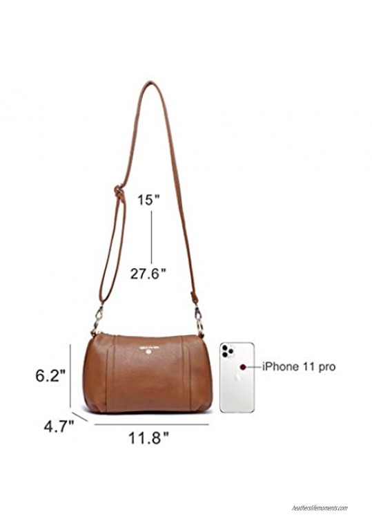 Crossbody Bag for Women Purses and Handbags Vegan Leather Shoulder Bag with Multi Pockets and Adjustable Strap