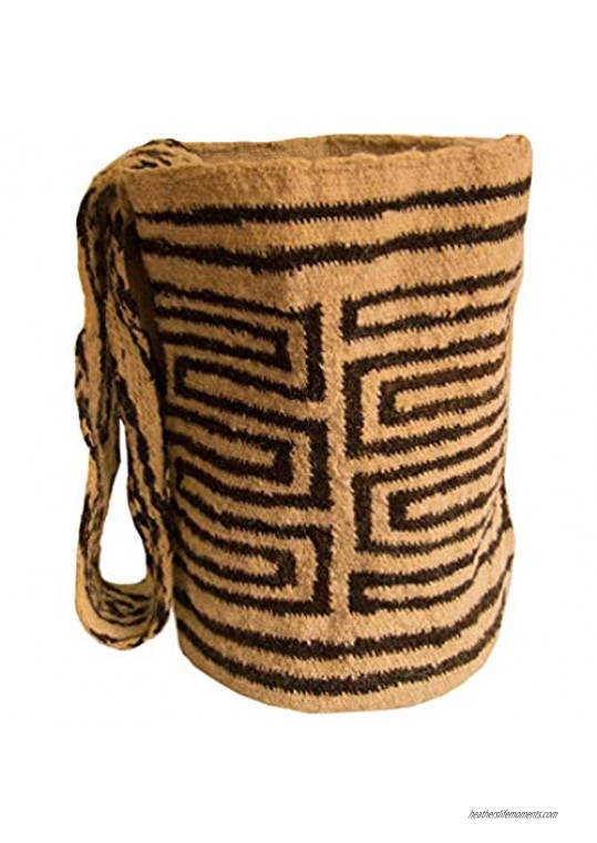 Indigenous bag handmade by Iku tribe Colombia 100% raw wool 12''x8''