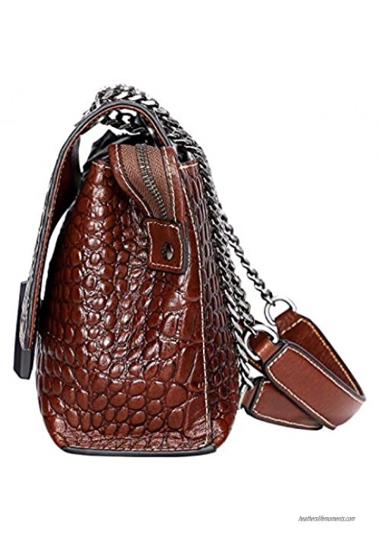 PIJUSHI Women Shoulder Bag Crossbody Bags Designer Crocodile Chain Purses