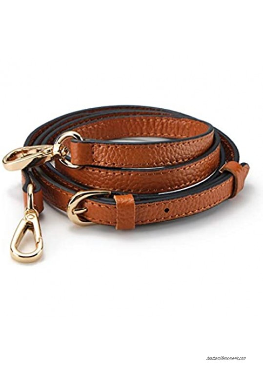 Purse Strap Replacement Genuine Leather Adjustable Crossbody Shoulder Straps For bags(9 Colors)