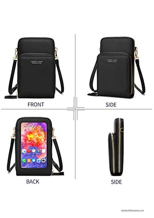 Small Leather Shoulder Bag Crossbody Bag CellPhone Wallet Purse Lightweight Crossbody Handbags for Women