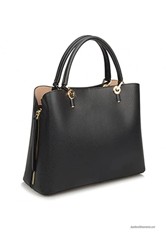 Ainifeel Women's Genuine Leather Tote Handbag Roomy Purse Shoulder Bag Hobo Bag