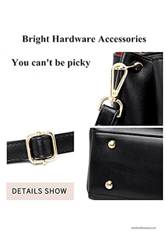Montmo Purses and Handbags for Women Fashion Ladies PU Leather Top Handle Satchel Shoulder Tote Bags