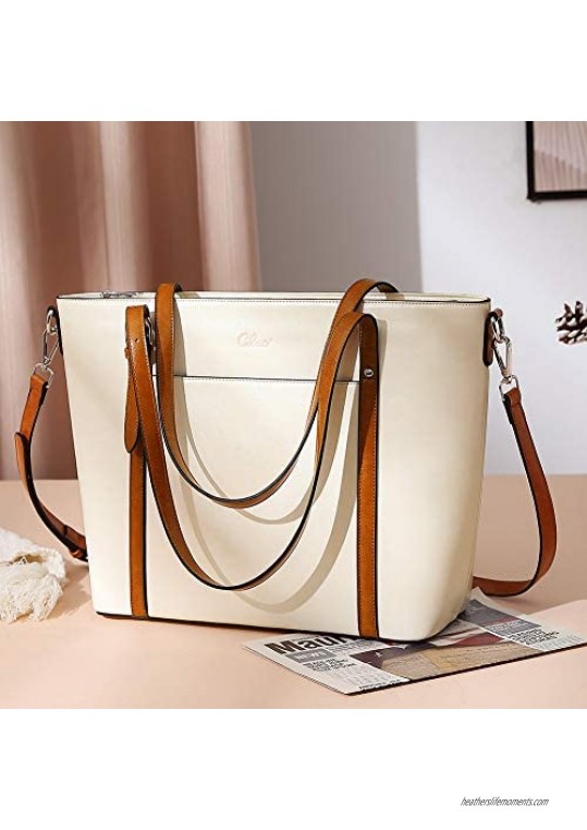 CLUCI Purses and Handbags for Women Oil Wax Leather Designer Vintage Large Tote Fashion Ladies Top Handle Shoulder Bag