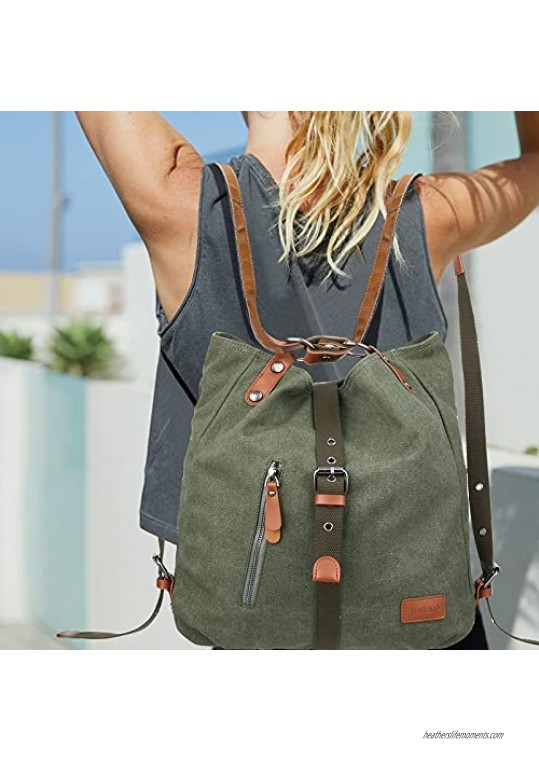 JOSEKO Women Casual Nylon Backpack Waterproof Shoulder Bag