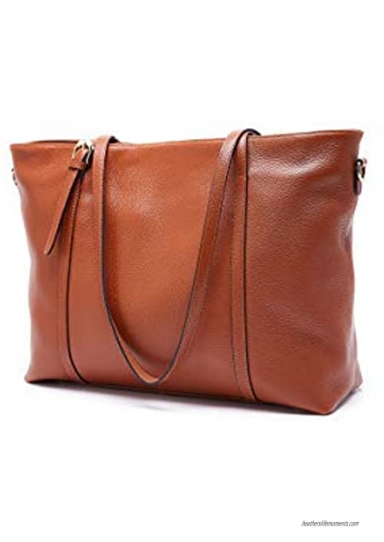 TOMCHAN Women's Genuine Leather Handbags Shoulder Tote Handle Satchel Large Crossbody Hobo Bags