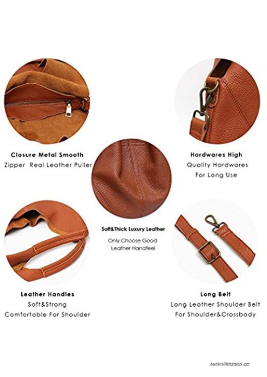 Women's Shoulder Handbag STEPHIECATH Genuine Leather Large Slouch Hobo Handmade Tote Vintage Snap Bag
