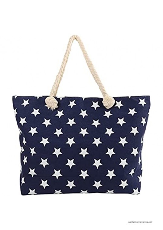 Women's Summer Tote Bag  Large Shoulder Bag + Great for Beaches  Boardwalks & Vacation Fun!