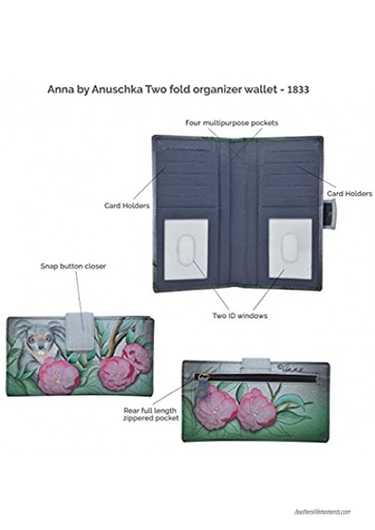 Anna by Anuschka Hand Painted Leather - Bi-Fold Organizer Wallet