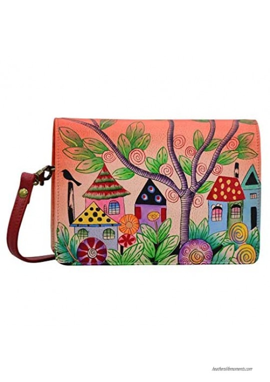 Anna by Anuschka Hand Painted Leather | RFID Blocking Two Fold Wallet/Clutch