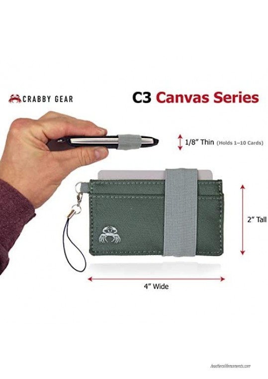 Crabby Gear - Front Pocket Wallet - Minimalist Wallet - Canvas