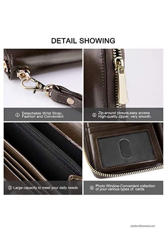 Fashion Long Wallet for women with large capacity RFID Blcking card holder&Phone Bag