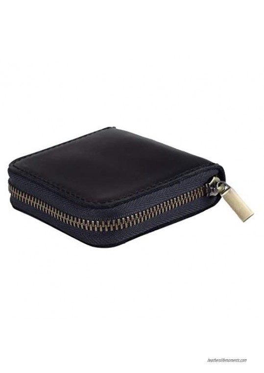 fuinloth Leather Condom Case Holder Small Zipper Bag