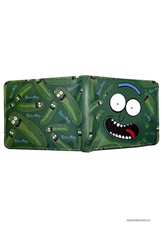 LMPIYVON Rick and Morty Cartoon Card Case Waterproof Wallet PU Artificial Leather Bi-fold Wallet