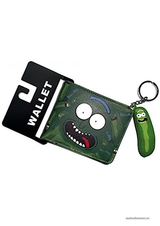 LMPIYVON Rick and Morty Cartoon Card Case Waterproof Wallet PU Artificial Leather Bi-fold Wallet
