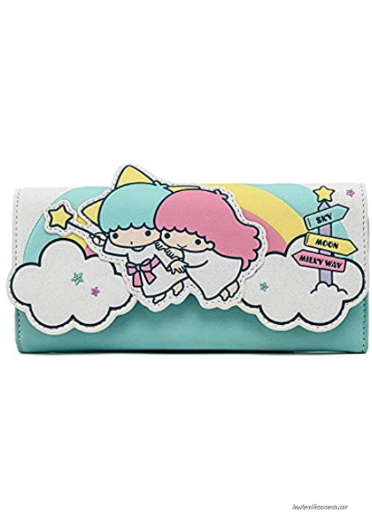 Loungefly Sanrio Little Twin Stars Rainbow Cloud Tri-Fold Wallet