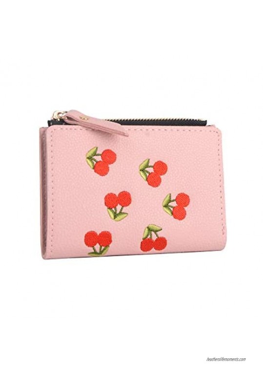 Nawoshow Women Cute Small Wallet Cherry Pattern Coin Purse Card Holder Clutch Bag
