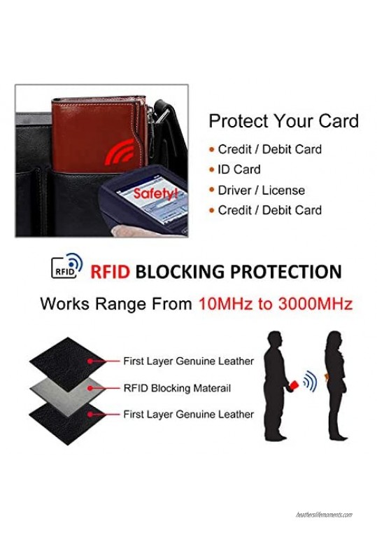 S-ZONE Women RFID Blocking Genuine Leather Clutch Wallet Purse Card Holder Organizer