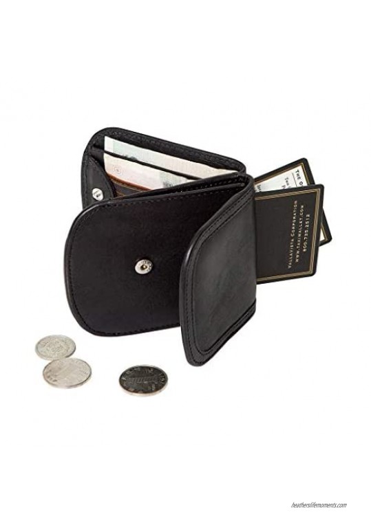Taxi Wallet - Smooth Leather Black – A Simple Compact Front Pocket Folding Wallet that holds Cards Coins Bills ID – for Men & Women