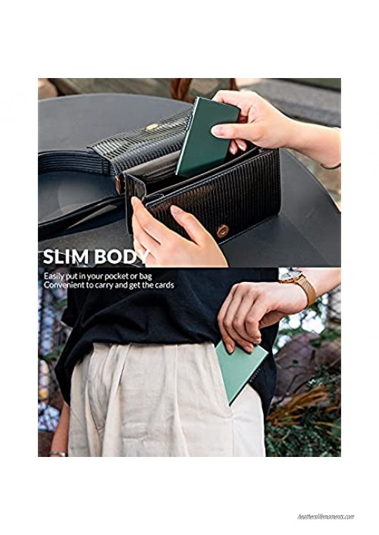 VULKIT Minimalist Wallet for Men Card Holder Slim Wallet for Women Pop Up Wallet Credit Card Holder with RFID Blocking