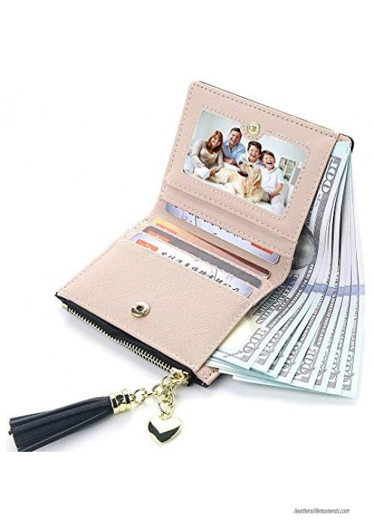 Wallet for Women Small Compact Wallet Bifold RFID Wallet Credit Card Holder Mini Bifold Pocket Wallet