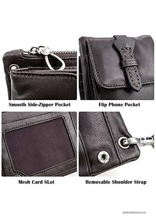 Women's Wallet Leather Crossbody Bag for Women Cards Organizer Phone Purses
