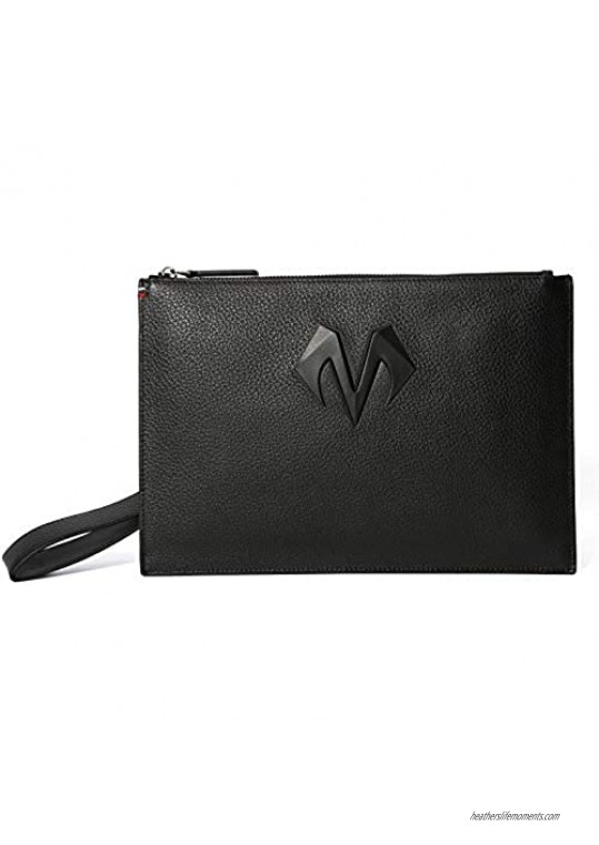 BABAMA Wristlet Wallets for Women Large Wristlets Purse Leather Clutch Wallet Zipper Men Clutch Bag