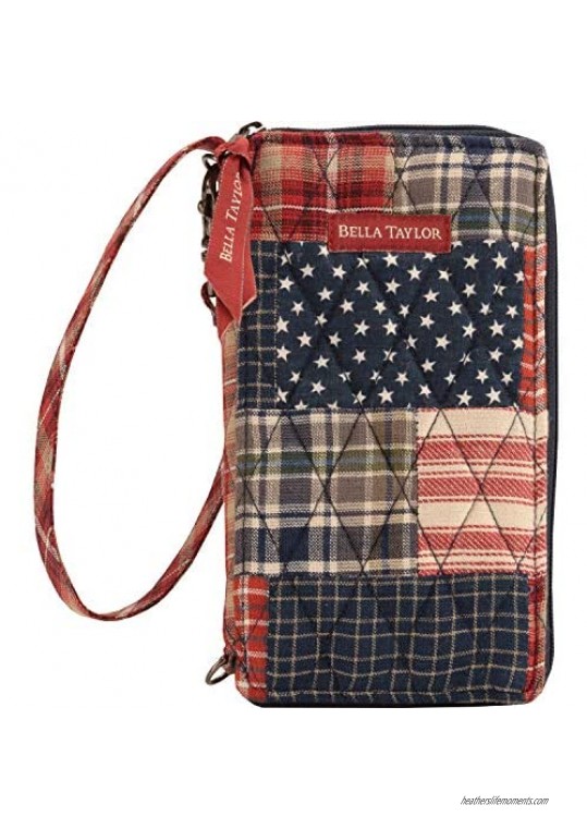 Bella Taylor Modern Wristlet Quilted Cotton Country Patchwork Cell Phone Wallets