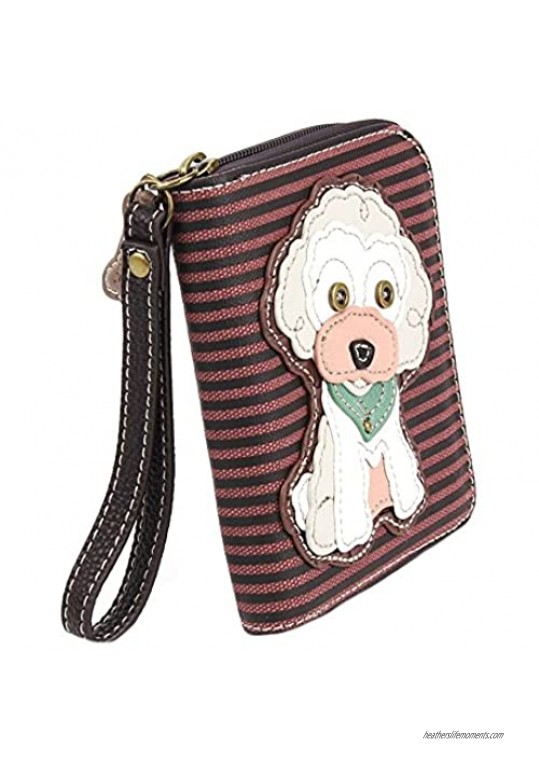Chala Group Poodle Zip-Around Wristlet Wallet Poodle Mom Poodle Lovers