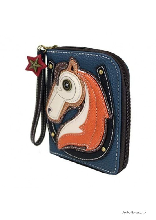 Chala Horse Zip-Around Wallet/Wristlet Horse Lover Western Rancher