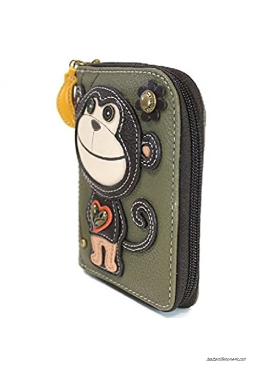 Chala Monkey Zip-Around Wristlet Wallet