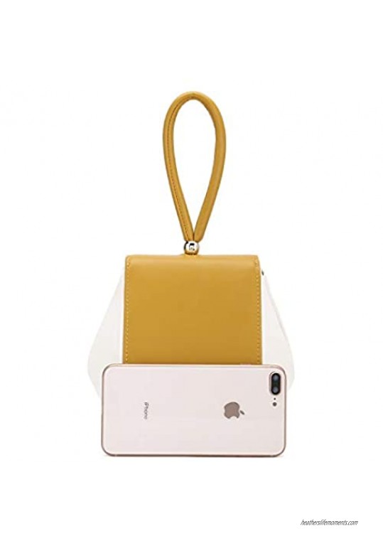 Charming Tailor Small PU Flap Handbag for Women Wristlet Clutch Single Handle Purse