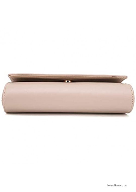 iXebella PU Clutch Bag for Women Versatile Flap Wristlet Envelope Purse
