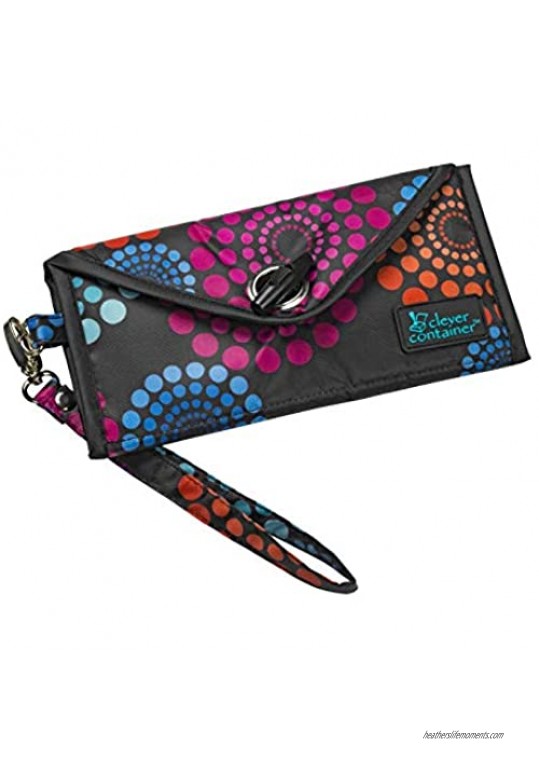 MAKE ROOM FOR LIFE – See It Through –Wristlet Wallet/3 Zipper Compartments with Detachable Strap/15.5x8