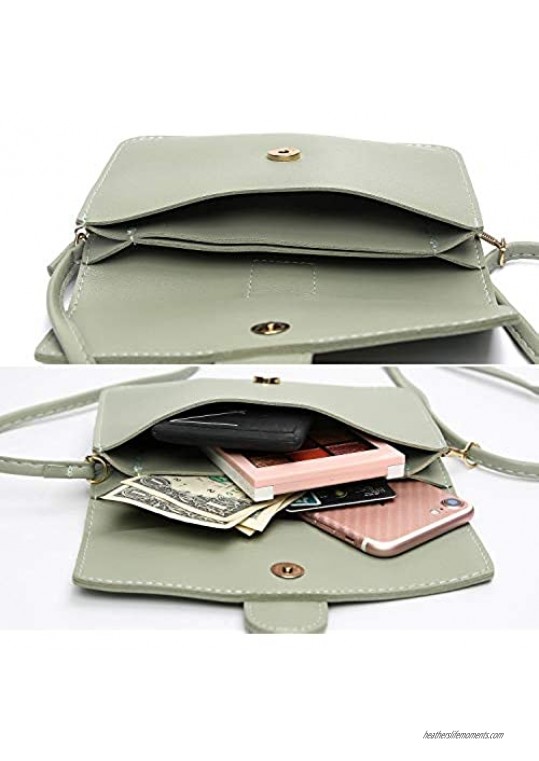 Women Small Crossbody Bag Cellphone Purse Wallet with RFID Card Slots Wristlet(Max 6.5'') 