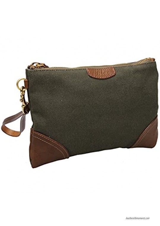 Womens Canvas Wristlet Bag Large Wallet Clutch Purse Handbag a805