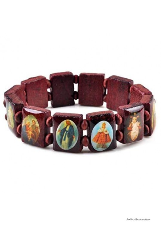 Brown Wooden Religious Bracelet Man or Woman Gift
