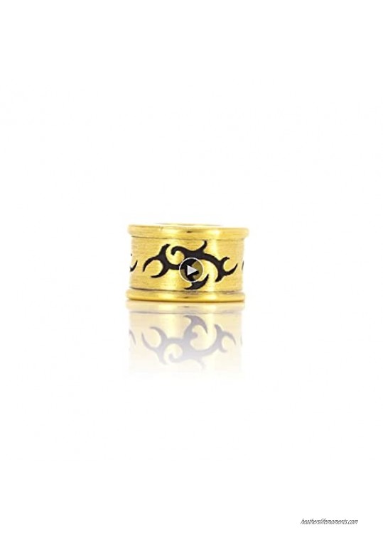 Chow Sang Sang 999 24K Solid Gold Flying Dragon Tattoo Noir Charm Bracelet for Men & Women 86641C