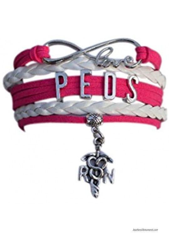 Infinity Collection Pediatric Nurse Bracelet  Nurse Charm Bracelet Makes Perfect Nurse Gifts