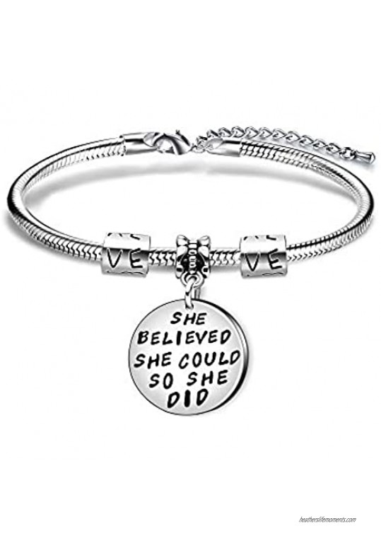 AGR8T Bangle Bracelet Best Friend for Women Girl She Believed She Could So She Did