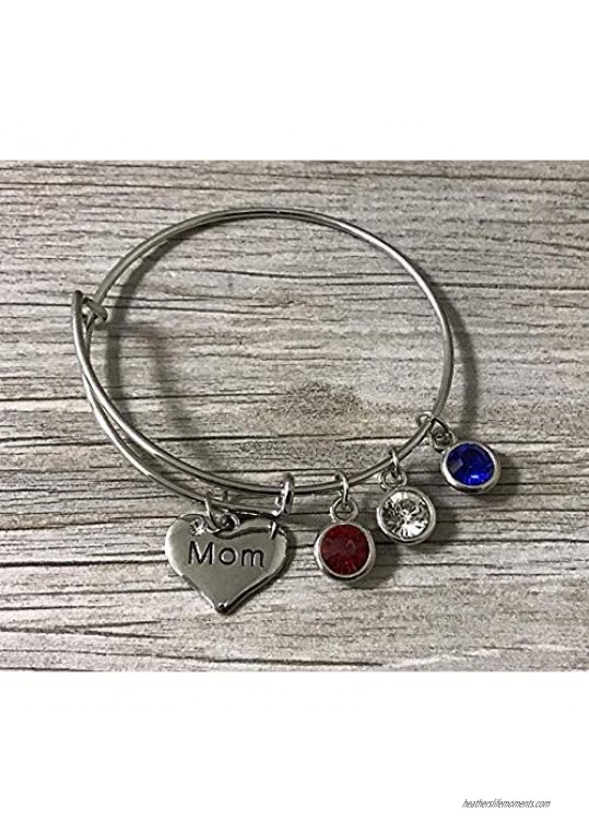 Air Force Mom Bangle Bracelet Proud Airforce Mom Charm Bracelet - Makes Perfect Mom Gifts