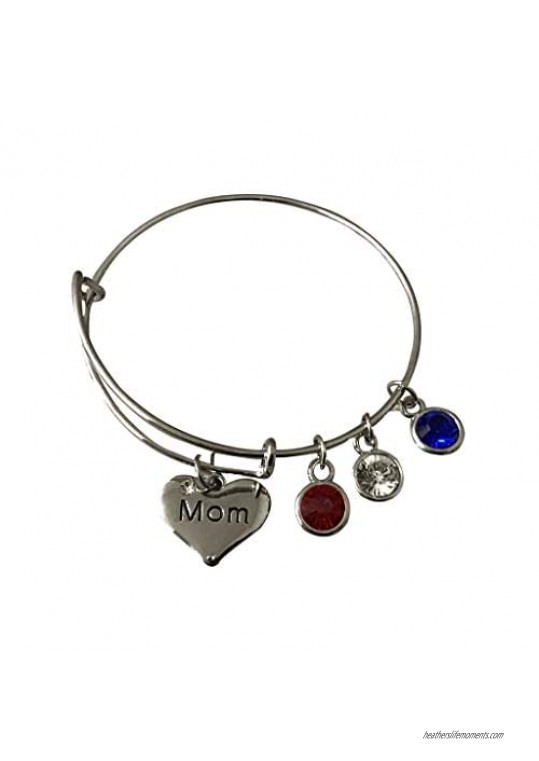 Air Force Mom Bangle Bracelet  Proud Airforce Mom Charm Bracelet - Makes Perfect Mom Gifts