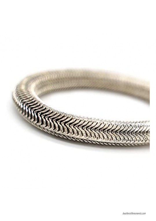 CatstoneNYC Snake Like Chain Stainless Steel Bracelet，Best Gift for Birthday Valentine' Day Mother's Day