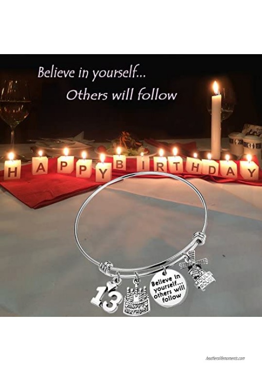 MAOFAED 21st Birthday Bracelet 13th Sweet 16 18th Inspiration Birthday Gift Believe in Yourself Anniversary Jewelry