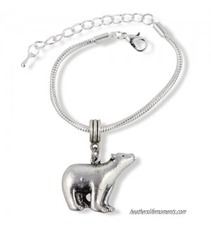 Polar Bear Bracelet | Mama Bear Polar Bracelet for those that Love Polar Bear Gifts and Polar Bear Jewelry with a Polar Bear Charms that can be used on a necklace as a Polar Bear Necklace Pendant