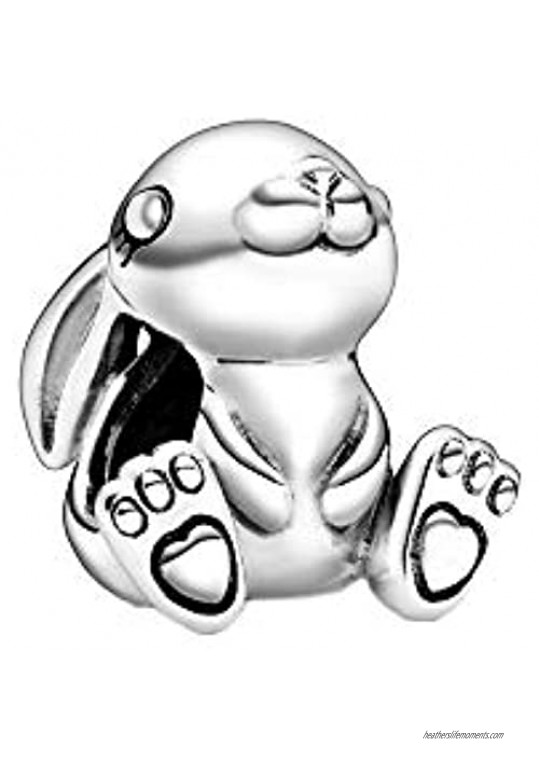 Bellestory Nini The Rabbit Charm Sterling Silver Cute Bunny Bead fit European Bracelets