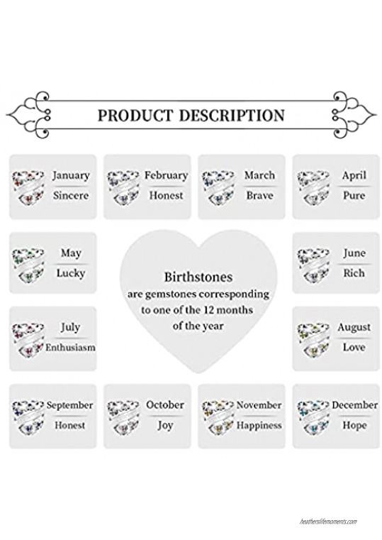 BEOSTAR Birthstone Charms for Bracelets Necklaces 925 Sterling Silver Love Heart Openwork Beads Unique Personalized Happy Birthday Gift Charms for Women Girls Teens Kids