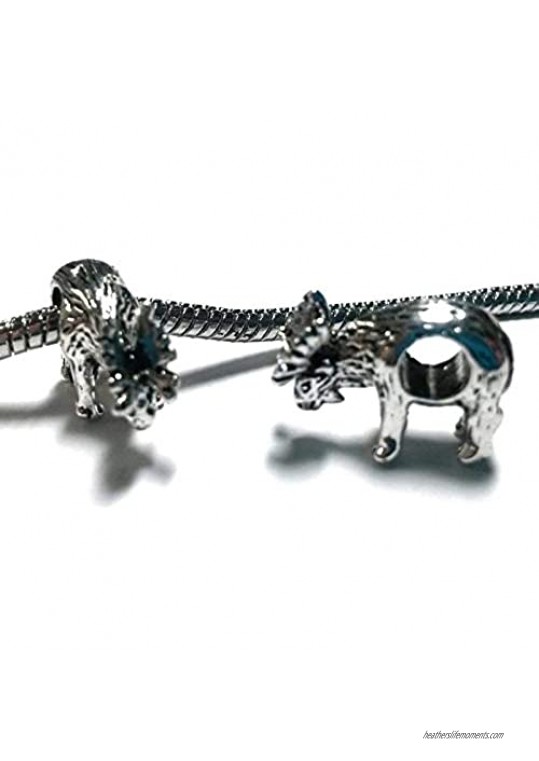 Bolenvi Moose Elf Deer Animal 925 Sterling Silver Charm Bead for Pandora & Similar Charm Bracelets or Necklaces